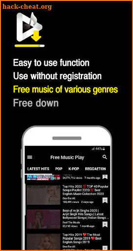 Music play Down- music play Save / Popular music screenshot