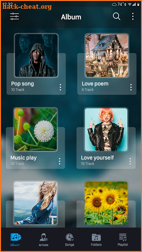 Music player screenshot