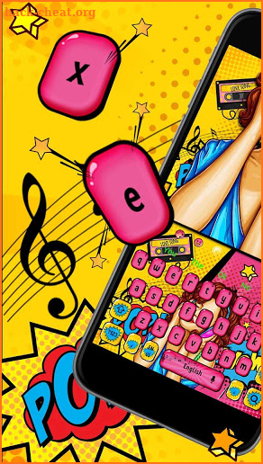 Music Pop Art Keyboard Theme screenshot