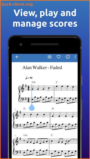 Music Sheet: view and play notes screenshot