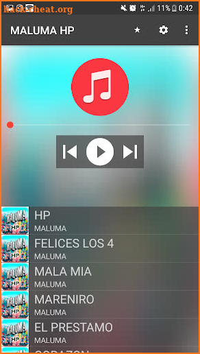 musica de  Maluma "HP" screenshot