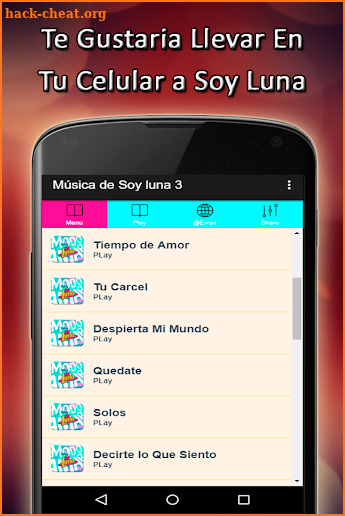 Musica de Soy Luna 3 Modo Amar screenshot
