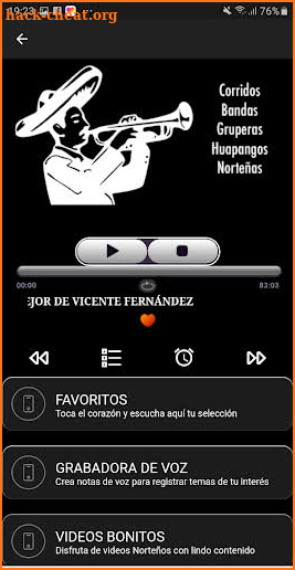 Musica Ranchera Mexicana de todos los tiempos screenshot
