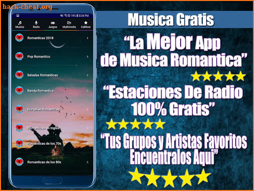 Música Romántica Gratis screenshot