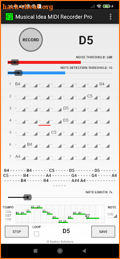 Musical Idea MIDI Recorder Pro screenshot