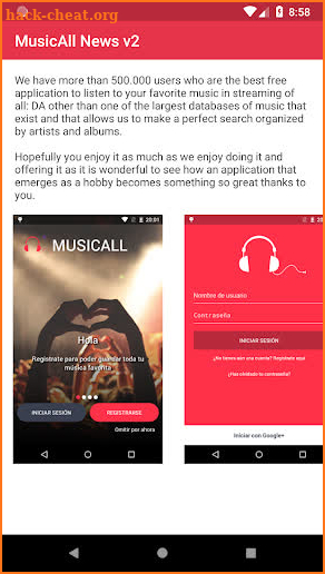 MusicAll News v2 screenshot