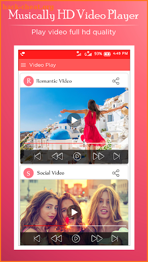 Musicaly HD Video Player screenshot
