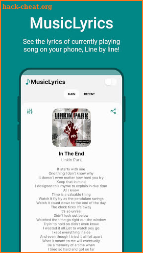 MusicLyrics screenshot