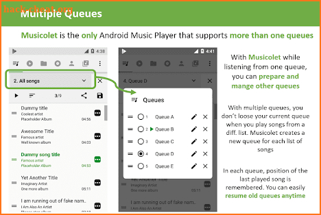 Musicolet Music Player [Free, No ads] screenshot