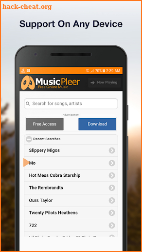 Musicpleer - Free Online Music App screenshot