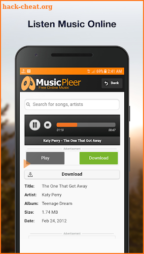 Musicpleer - Free Online Music App screenshot