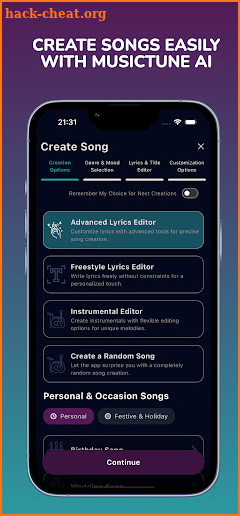 MusicTune AI - Song Generator screenshot