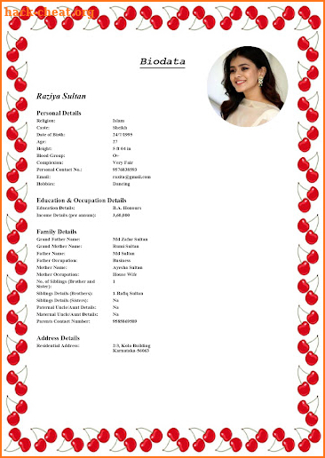 Muslim Marriage Biodata Maker screenshot