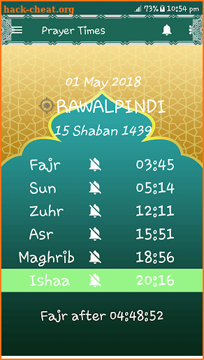 Muslim Prayer Times Ramadan 2018 Azan Alarm Qibla screenshot