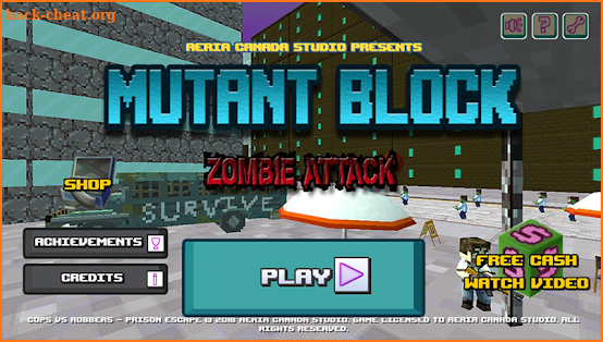 Mutant Block Zombie Attack screenshot