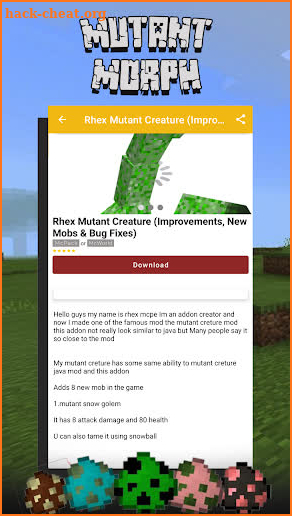Mutant Creatures Morph for MCPE - Rarest screenshot