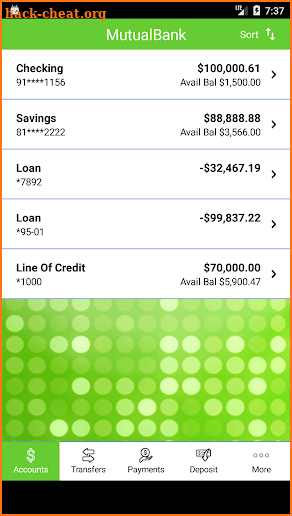 MutualBank screenshot