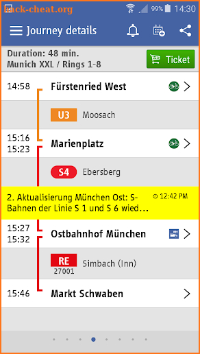 MVG Fahrinfo München screenshot