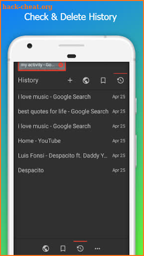 My Activity Browser screenshot