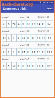 My Bowling Scoreboard Ultra screenshot