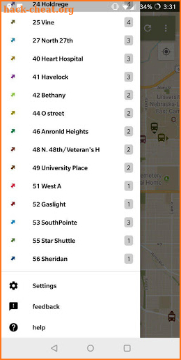 My Bus Tracker: Real time bus tracking application screenshot