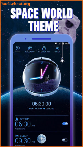 My Clock-bedside clock,timer,space world theme screenshot