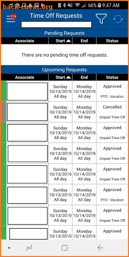 My Club Schedule screenshot