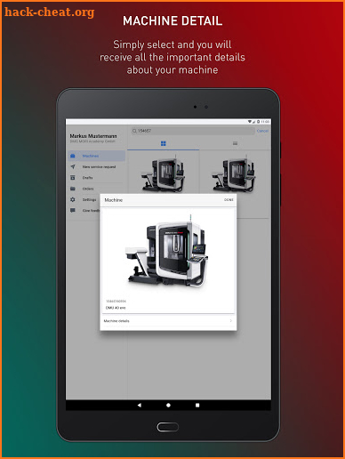 my DMG MORI - Customer portal screenshot