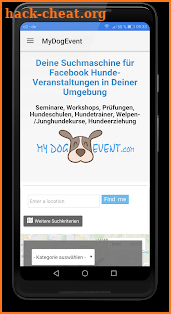 My Dog Event - Your search engine for dog events screenshot