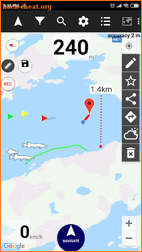 My fishing places: navigatior screenshot