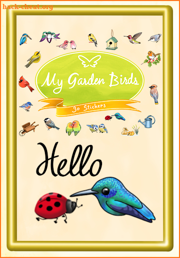 My Garden Birds Sticker Pack by Pomelo Tree screenshot