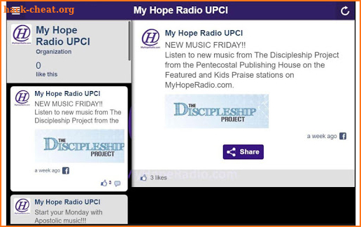 My Hope Radio UPCI screenshot