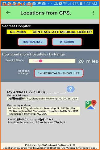 My Hospital GPS Finder screenshot