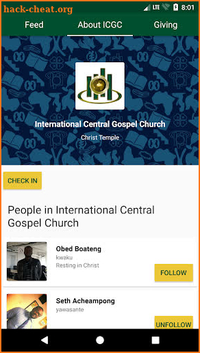 My ICGC App screenshot