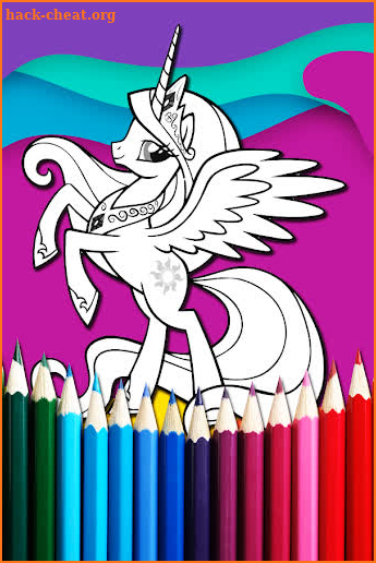 My little Coloring Pony pages screenshot