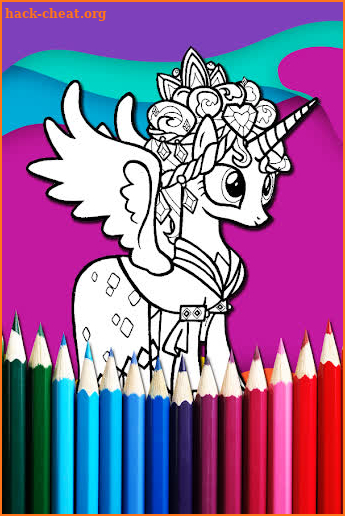 My little Coloring Pony pages screenshot