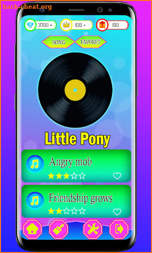 My Little Pony piano game screenshot