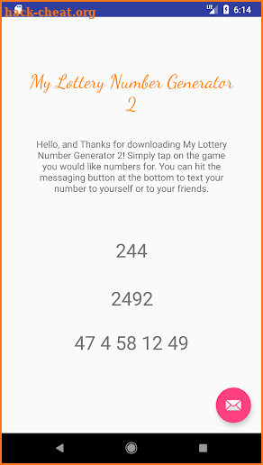My Lottery Number Generator 2 screenshot