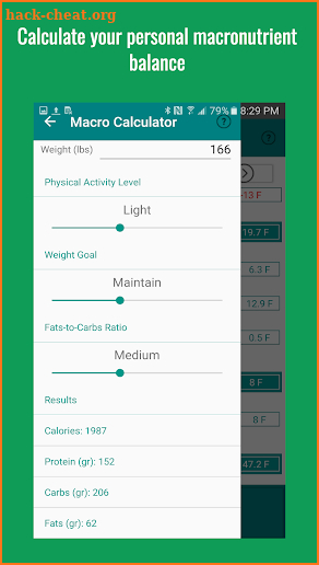 My Macro Tracker + Calculator screenshot