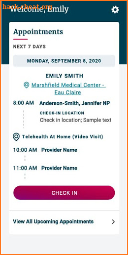 my Marshfield Clinic screenshot