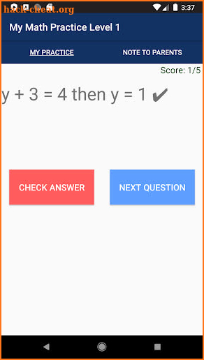 My Math Practice Level 1 screenshot