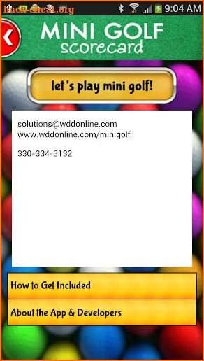 My Mini Golf Scorecard screenshot