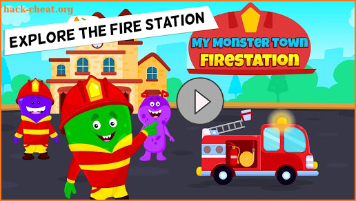 My Monster Town - Fire Station Games for Kids screenshot