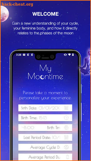 My Moontime Period Tracker screenshot