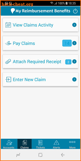 My Reimbursement Benefits screenshot