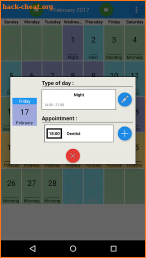My Schedule screenshot
