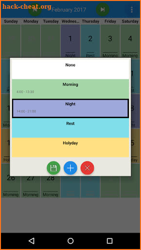 My Schedule screenshot
