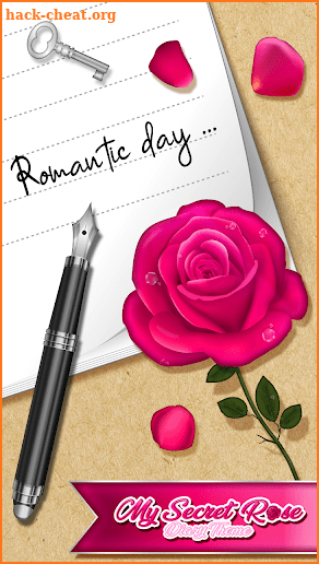 My Secret Rose Diary Theme screenshot