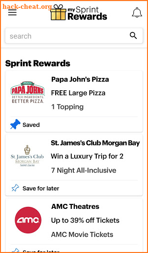 My Sprint Rewards screenshot