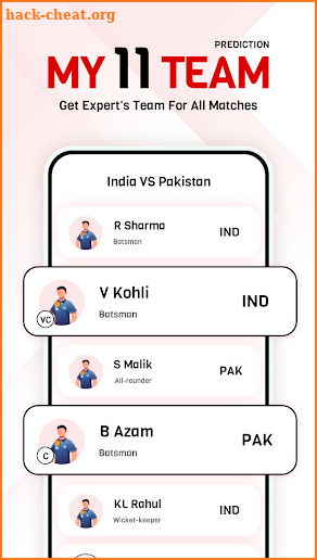 My Team 11 Prediction - My11 Expert Circle Team screenshot